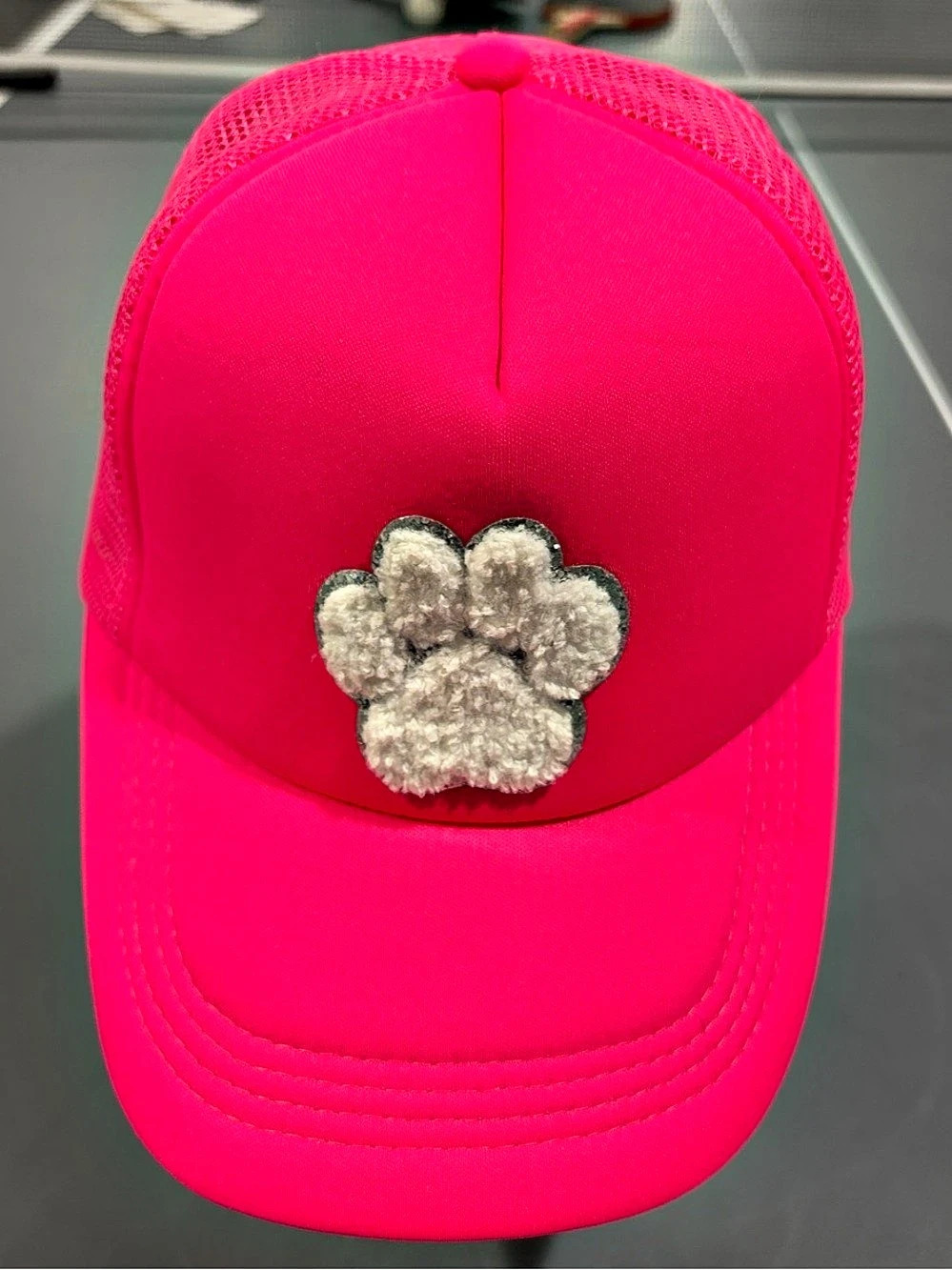 Pink Paw Print Trucker Hat 🩷